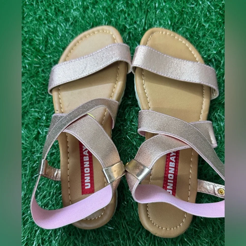 Union Bay Pink and Tan‎ Kids Sandals Size 1M